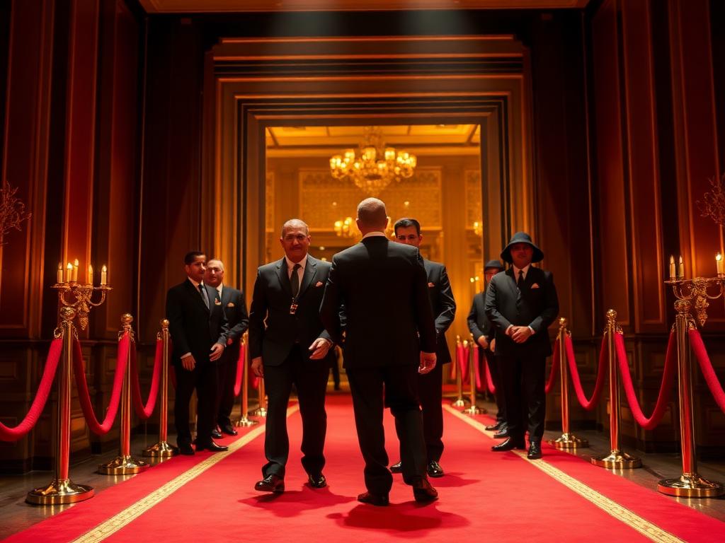 Event security professionals at a luxury venue